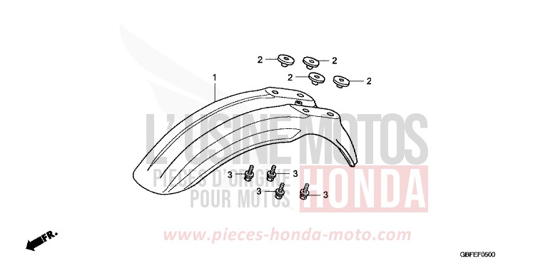 AILE AVANT de CR85R "Grandes Roues" EXTREME RED (R292) 2007